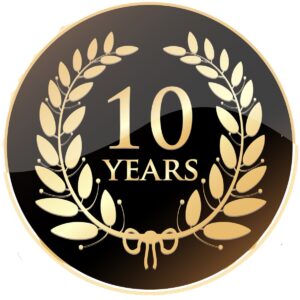 10 years badge