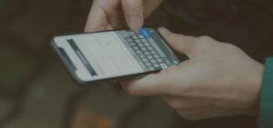 Person using smartphone