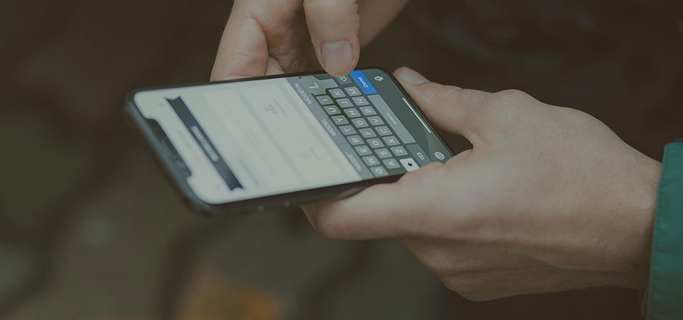 Person using smartphone