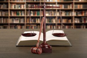 Law concept - law book and Judge's gavel